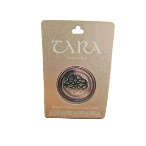 Tara Irish Coin Rhodium Plated Celtic Knot New Old Stock